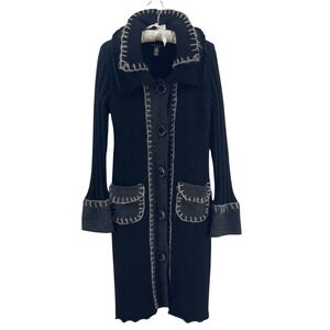 Longline Cardigan Sweater Womens S Wool Whimsigoth Witchy Dark Fairy Boho Cupio